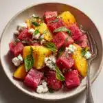 termelon Peach Salad for Hot Summer Days Recipe