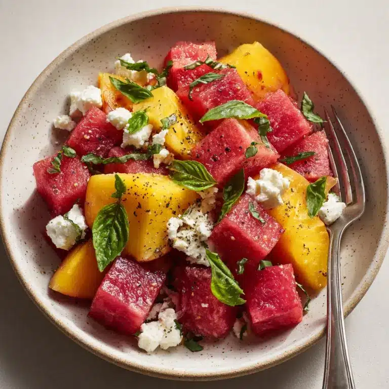 termelon Peach Salad for Hot Summer Days Recipe