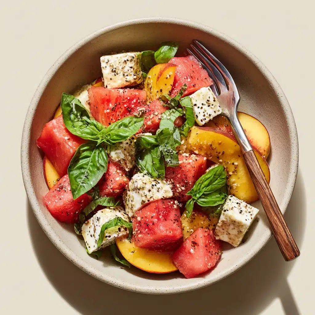 termelon Peach Salad for Hot Summer Days Recipe - Recipe Image