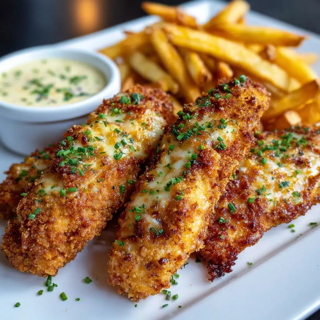 Garlic Parmesan Crispy Chicken Tenders Recipe - Recipe Image