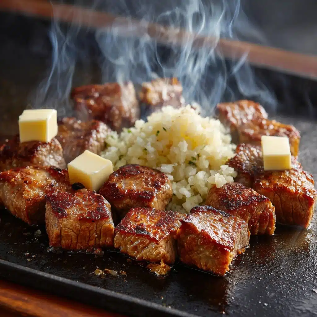 Garlic Butter Steak Bites and Crispy Smashed Potatoes Recipe - Recipe Image