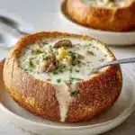 Stuffed Seafood Bread Bowl Recipe