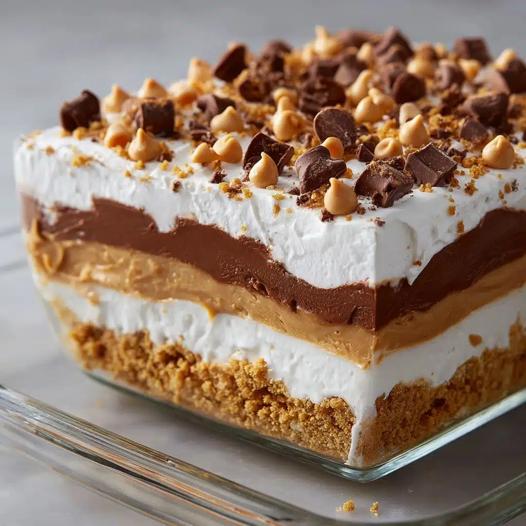 Delicious Chocolate Peanut Butter Lasagna Recipe - Recipe Image