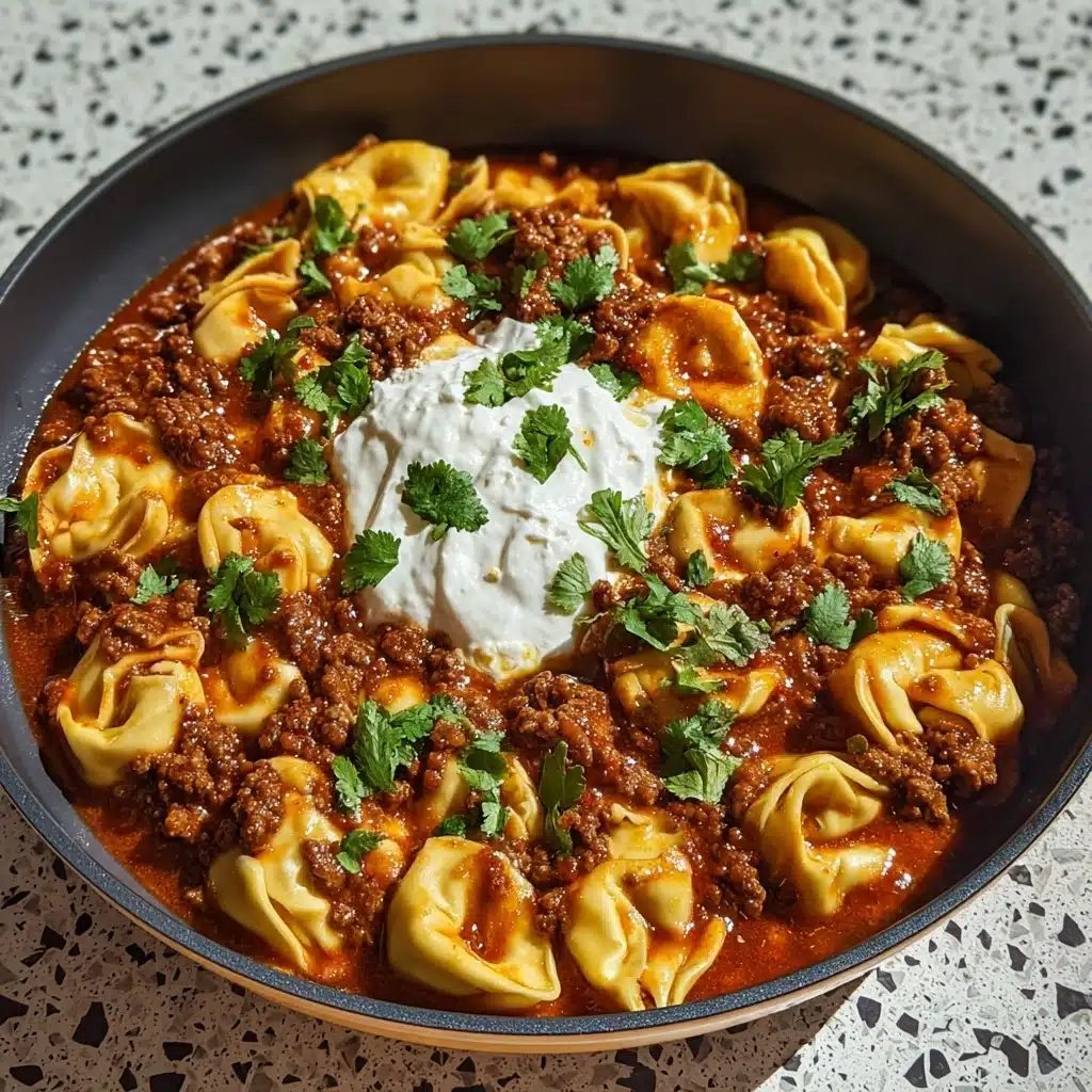 Cheesy Beef Enchilada Tortellini Recipe - Recipe Image