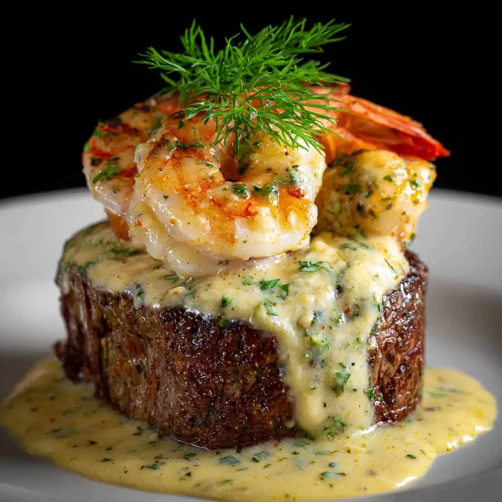 Surf and Turf with Creamy Garlic Sauce Recipe