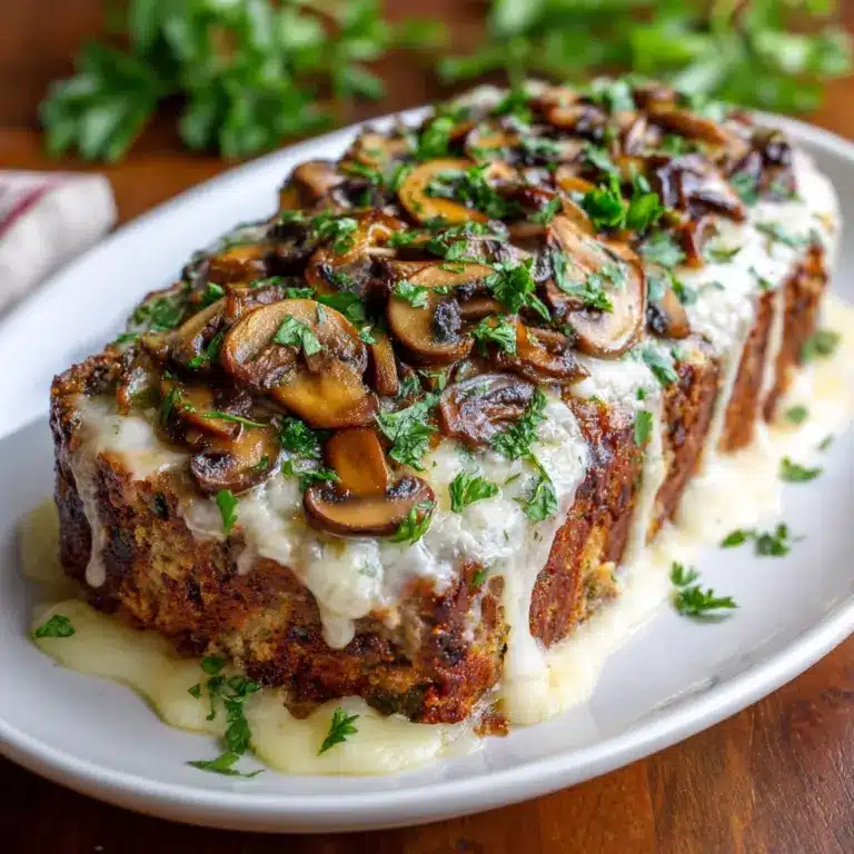 Mushroom Swiss Cheese Meatloaf Recipe