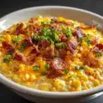 Easy Slow Cooker Cheddar Corn with Bacon Recipe