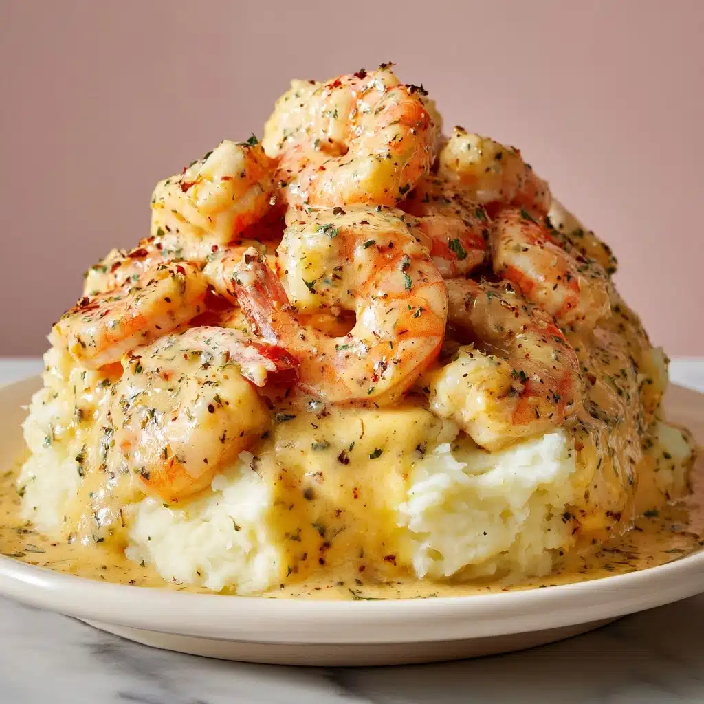 Creamy Garlic Shrimp & Mashed Potatoes Delight - Recipe Image