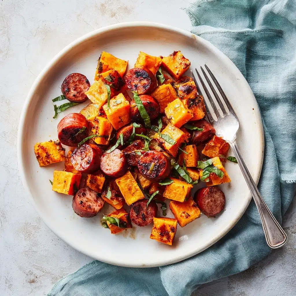 Sheet Pan Sausage and Sweet Potatoes Recipe