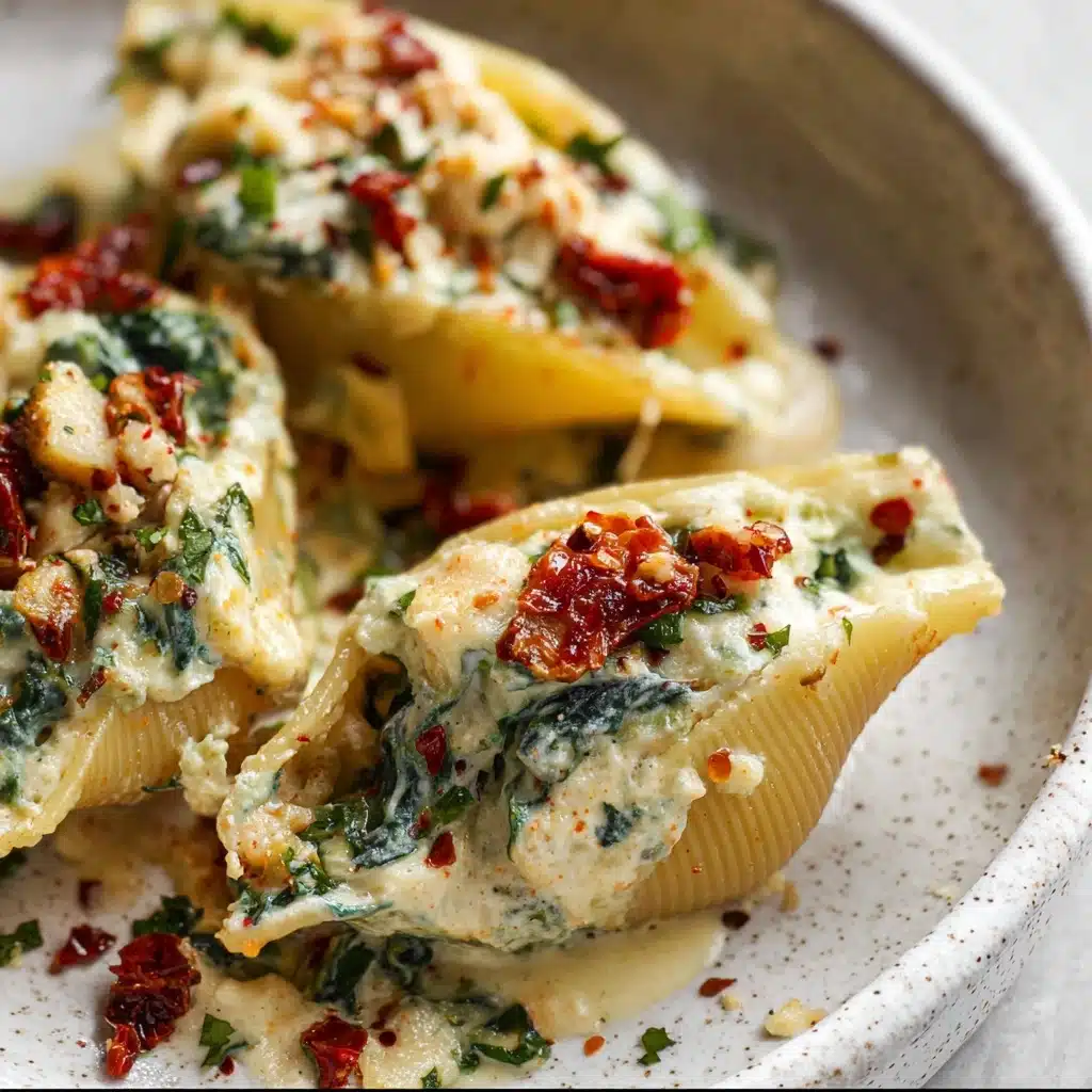 Creamy Sun-Dried Tomato and Ricotta Stuffed Shells Recipe - Recipe Image