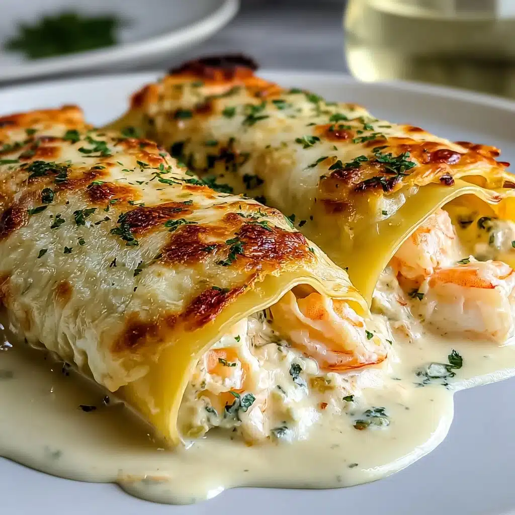 Shrimp & Crab Alfredo Lasagna Roll-Ups Recipe - Recipe Image
