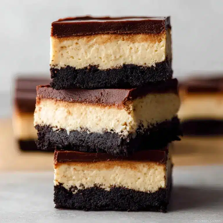 No Bake Peanut Butter Cheesecake Bars Recipe