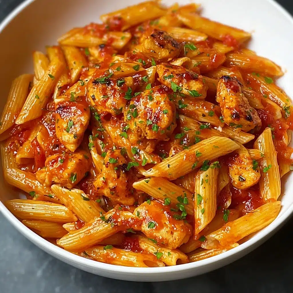 One-Pan Tangy Honey BBQ Chicken Penne Recipe - Recipe Image