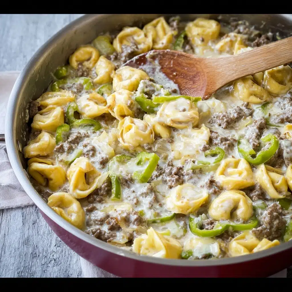 Philly Cheesesteak Tortellini Recipe - Recipe Image