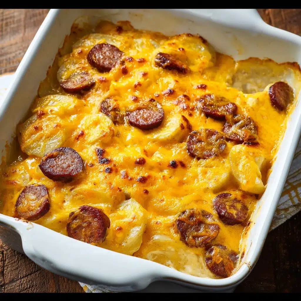 Cheesy Potatoes with Smoked Sausage Recipe - Recipe Image