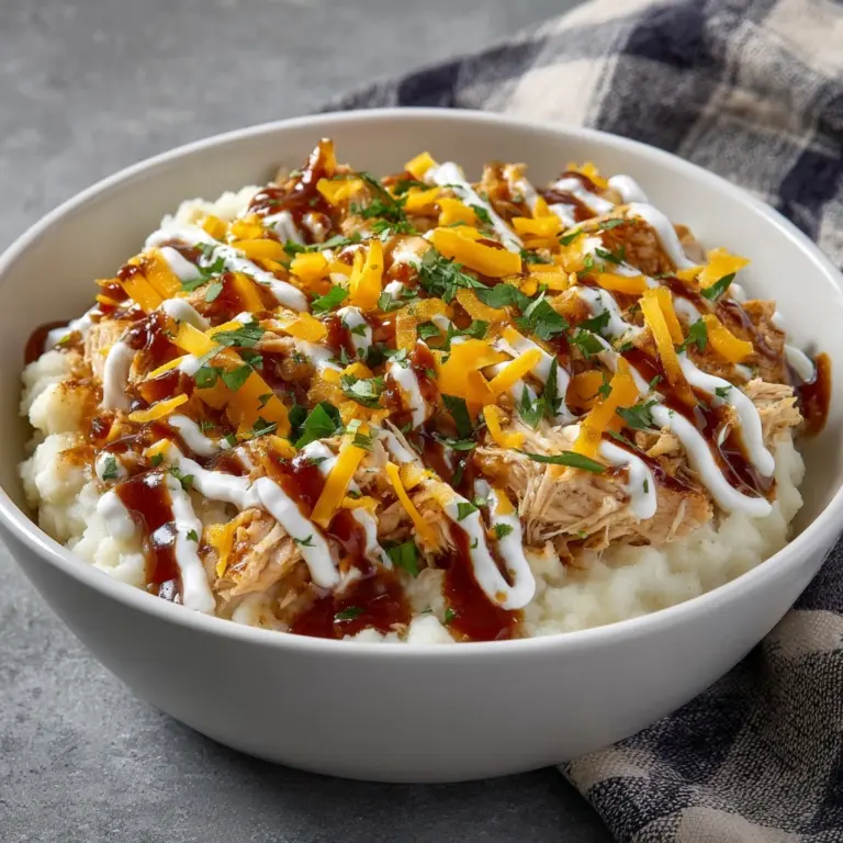 Macro Friendly BBQ Ranch Chicken Bowl with 42g of Protein Recipe
