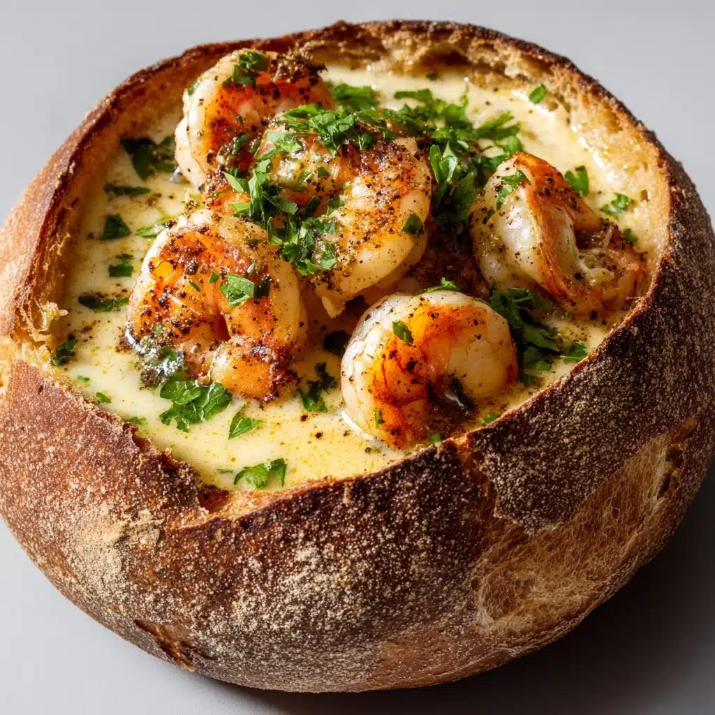 Stuffed Seafood Bread Bowl Recipe - Recipe Image