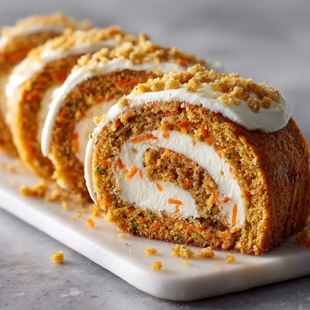 Carrot Cake Roll with Cream Cheese Frosting Filling Recipe - Recipe Image