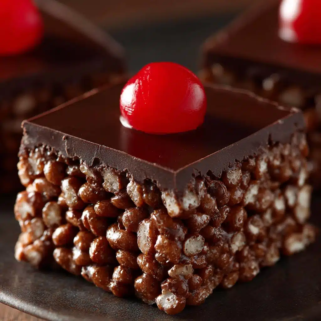 Chocolate Covered Cherry Rice Krispies Treats Recipe