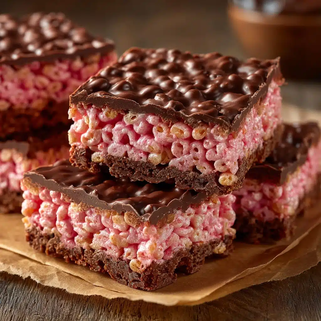 Chocolate Covered Cherry Rice Krispies Treats Recipe - Recipe Image