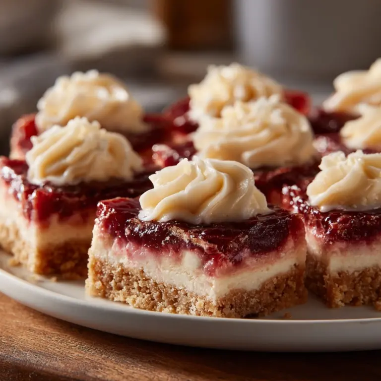 Rhubarb Bars with Cream Cheese Recipe