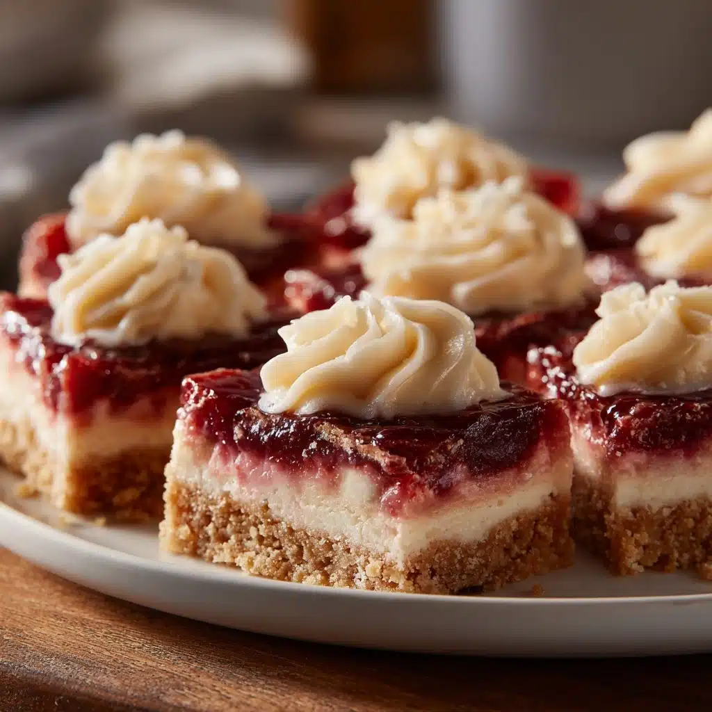 Rhubarb Bars with Cream Cheese Recipe