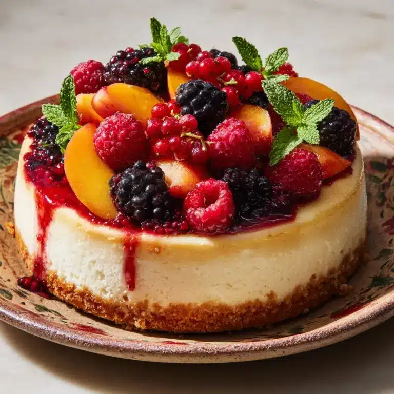 No-Bake Summer Berry And Peach Cheesecake – Easy And Delicious