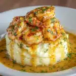 Creamy Garlic Shrimp & Mashed Potatoes Delight