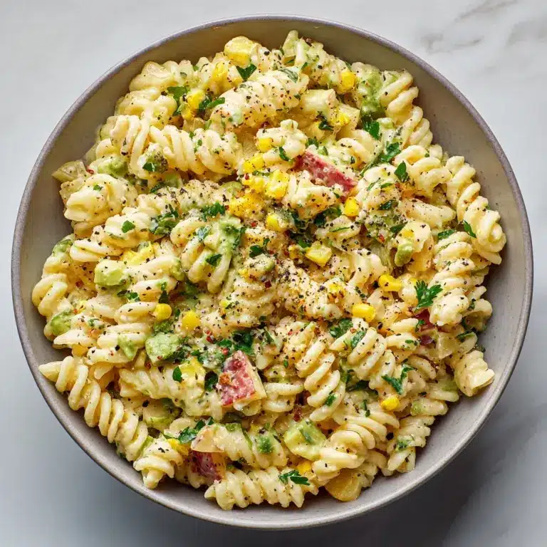 Mexican Street Corn Pasta Salad is a must-try dish! Recipe