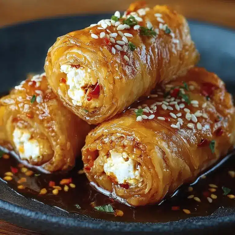 Oven Fried Feta Rolls with Chili Honey Recipe