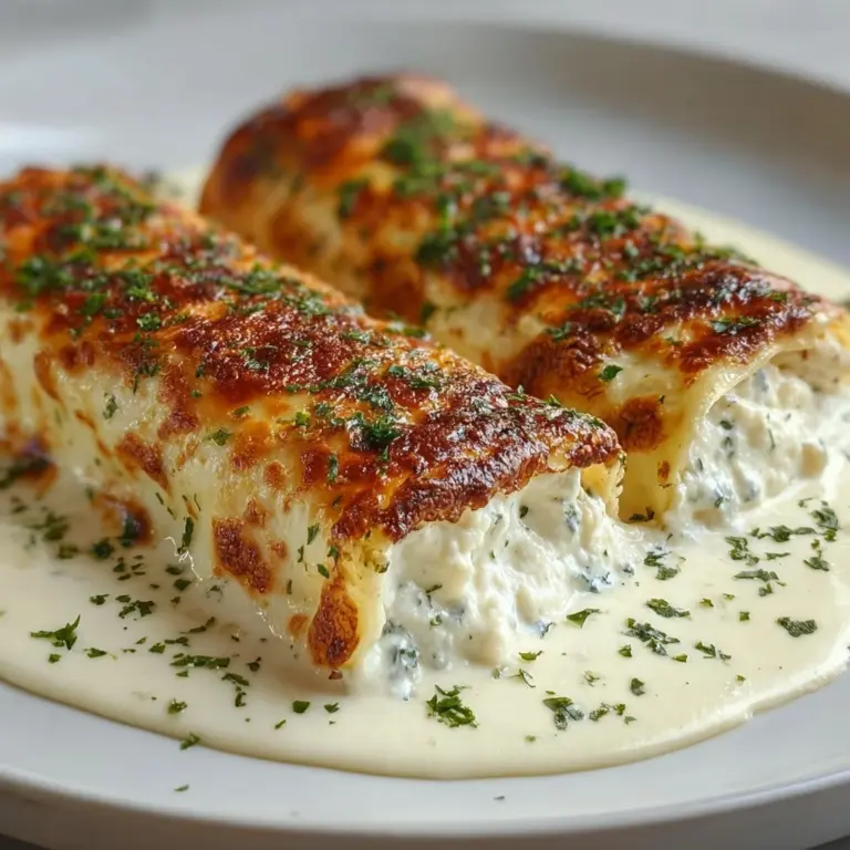 Chicken Alfredo Lasagna Rolls Recipe