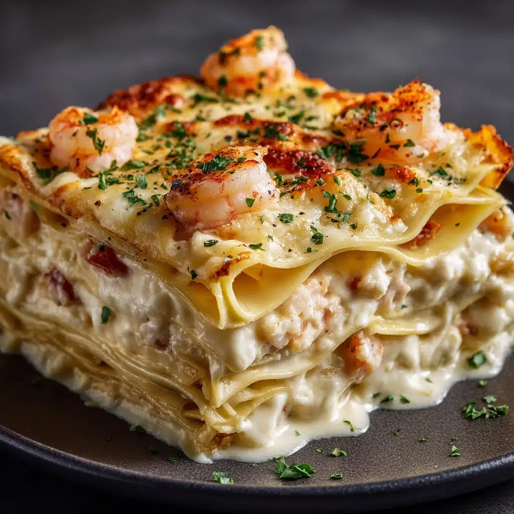 Garlic Butter Shrimp Scampi Lasagna Recipe