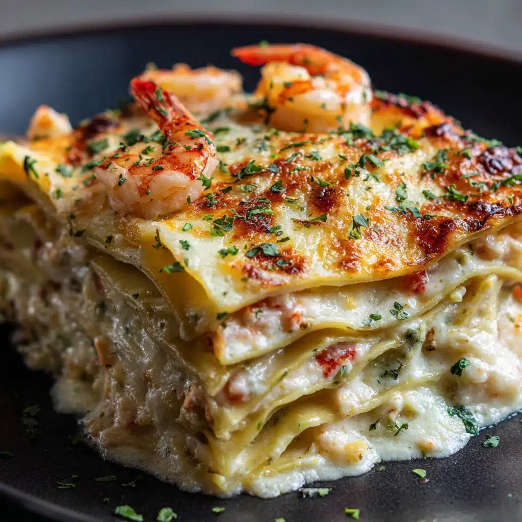 Garlic Butter Shrimp Scampi Lasagna Recipe - Recipe Image