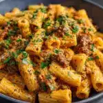 High Protein Creamy Beef Pasta Recipe