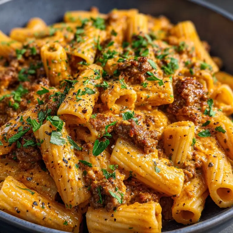 High Protein Creamy Beef Pasta Recipe