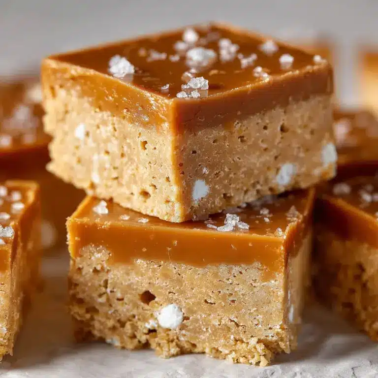 Salted Caramel Peanut Butter Rice Krispie Treats Recipe