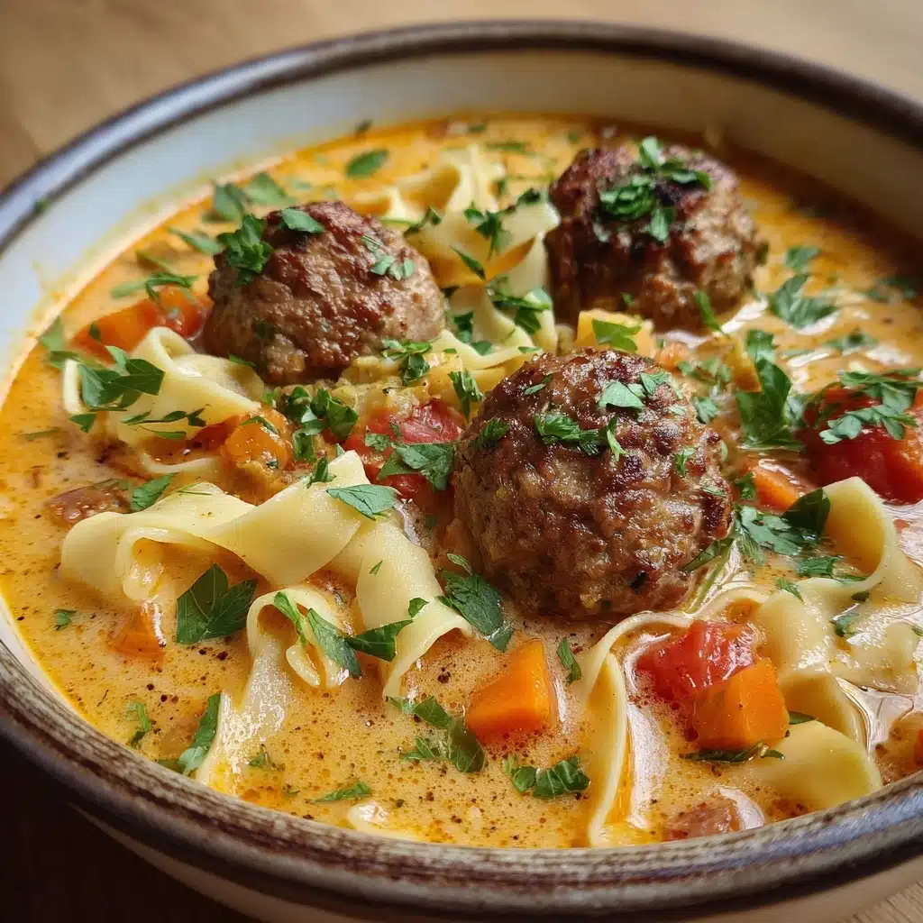 Creamy Italian Meatball Soup Recipe - Recipe Image