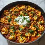 Cheesy Beef Enchilada Tortellini Recipe
