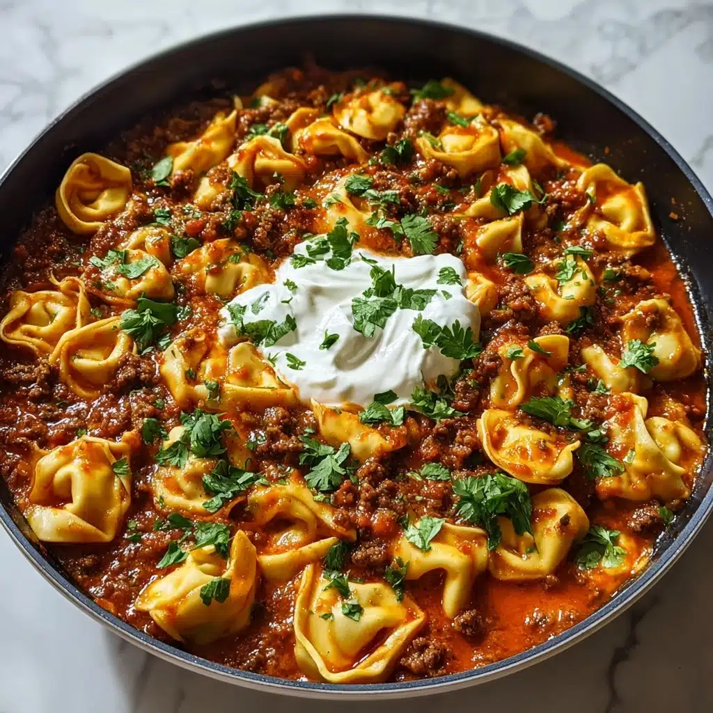 Cheesy Beef Enchilada Tortellini Recipe