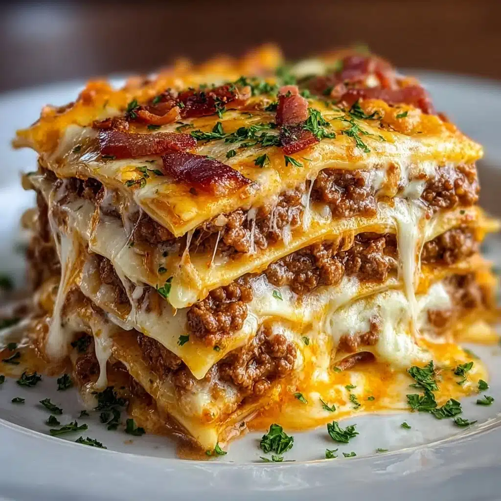 Parmesan Garlic Cheeseburger Lasagna Recipe