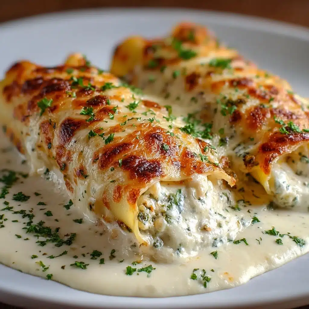 Chicken Alfredo Lasagna Rolls Recipe - Recipe Image