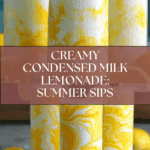 Condensed Milk Lemonade Refreshing Summer Drink Idea Recipe