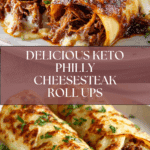 Delicious Keto Philly Cheesesteak Roll Ups Recipe