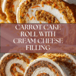 Carrot Cake Roll with Cream Cheese Frosting Filling Recipe