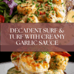Surf and Turf with Creamy Garlic Sauce Recipe