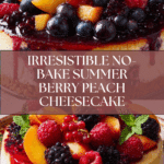 No-Bake Summer Berry And Peach Cheesecake – Easy And Delicious