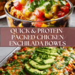 High-Protein Chicken Cottage Cheese Enchilada Bowls Recipe
