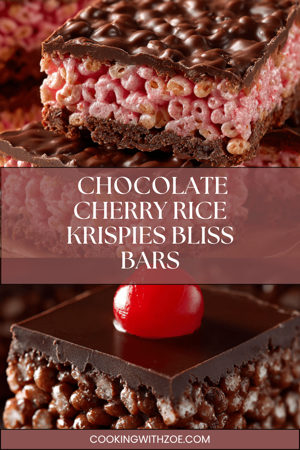 Cheery Raspberry Rice Crispy Bar Chocolate Covered Cherry Rice Krispies Treats Recipe - A Sweet Delight