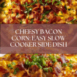 Easy Slow Cooker Cheddar Corn with Bacon Recipe