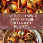 Unstuffed Spicy Tomato Basil Shells with Whipped Ricotta Recipe